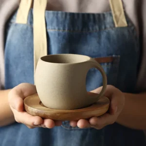 220ml Vintage Ceramic Cup Plate Set