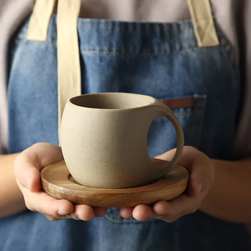 220ml Vintage Ceramic Cup Plate Set